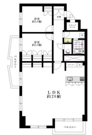 中目黒ハイツの物件間取画像